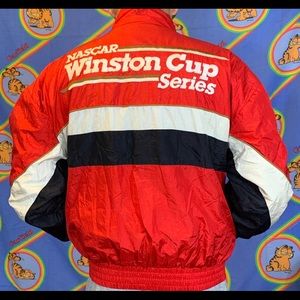 Vintage 90s Winston cup nascar jacket, puffed red